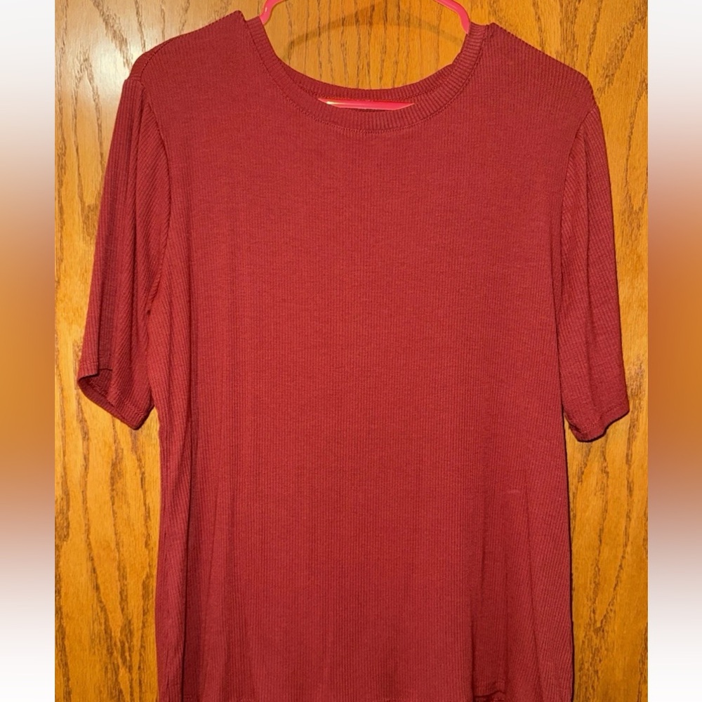 Nine West Burnt Orange Elbow Sleeve Shirt- XXL